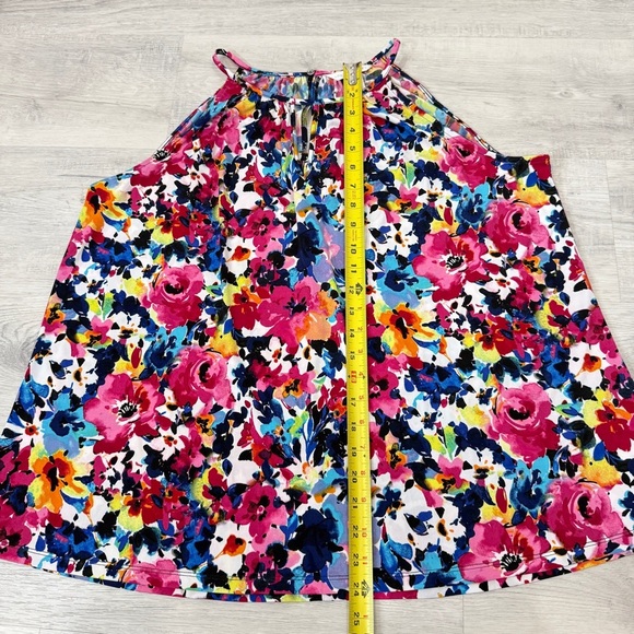 London Times Multicolor Floral Tank Top Size L - Picture 6 of 15